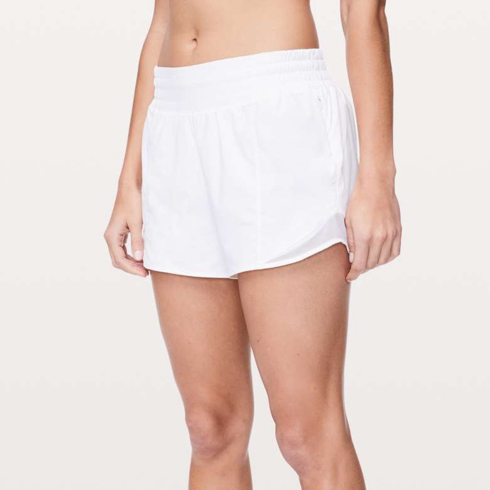 Lululemon Hotty Hot Short High-Rise Long 4" size 4 in White